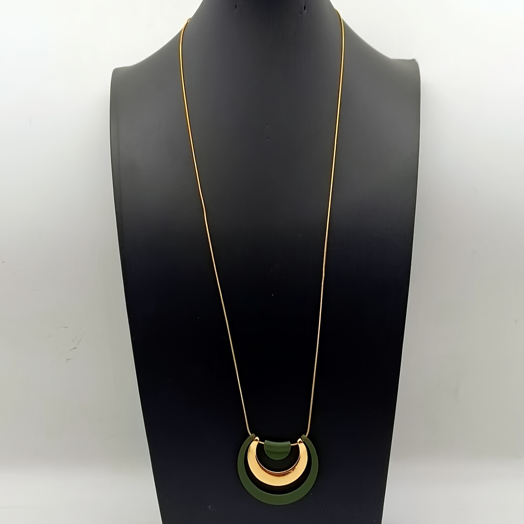 U-Shaped Necklace, Vintage Geometric Minimalist Design